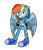 Size: 1024x1200 | Tagged: safe, artist:mysteryponyfan, derpibooru import, rainbow dash, anthro, hedgehog, plantigrade anthro, simple background, solo, sonic the hedgehog (series), sonicified, species swap, style emulation, transparent background, yuji uekawa style