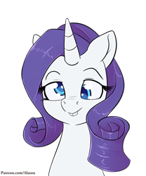 Size: 1000x1200 | Tagged: safe, artist:alasou, derpibooru import, rarity, pony, unicorn, bucktooth, cute, derp, patreon, raribetes, silly, silly pony, simple background, solo, transparent background, wall eyed