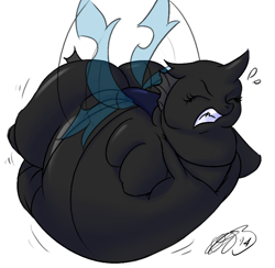 Size: 782x764 | Tagged: safe, artist:093, changeling, belly, chunkling, fat, morbidly obese, obese, plot