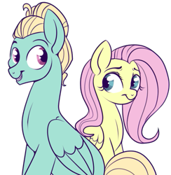 Size: 505x517 | Tagged: safe, artist:lulubell, derpibooru import, fluttershy, zephyr breeze, pegasus, pony, flutter brutter, brother and sister, family, female, male, siblings, simple background, transparent background