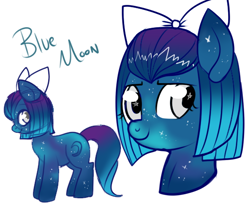 Size: 550x451 | Tagged: safe, artist:lulubell, derpibooru import, oc, oc only, oc:blue moon, earth pony, pony, female, mare, simple background, sketch, solo, white background