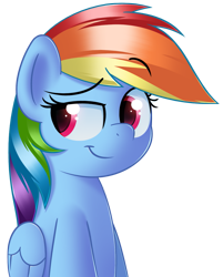 Size: 1125x1400 | Tagged: safe, artist:sykobelle, rainbow dash, pegasus, pony, simple background, smug, solo, transparent background