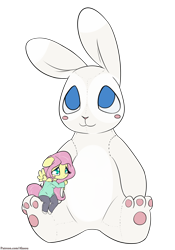 Size: 1750x2500 | Tagged: safe, artist:alasou, derpibooru import, fluttershy, anthro, rabbit, chibi, plushie