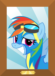 Size: 2182x3000 | Tagged: safe, artist:valadrem, rainbow dash, pegasus, pony, top bolt, clothes, faic, female, grin, looking at you, mare, picture, rainbow dash is best facemaker, smiling, solo, vector, wonderbolts uniform