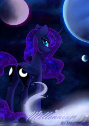 Size: 3000x4245 | Tagged: safe, artist:magnaluna, derpibooru import, princess luna, alicorn, pony, both cutie marks, moonbutt, plot, solo, stars