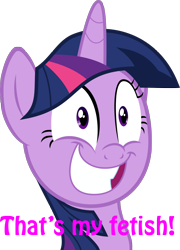 Size: 1280x1778 | Tagged: safe, twilight sparkle, twilight sparkle (alicorn), alicorn, pony, top bolt, faic, meme, reaction image, simple background, smiling, solo, that is my fetish, transparent background, updated, wide eyes