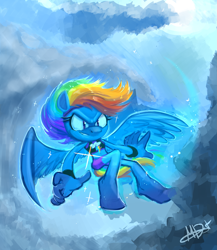 Size: 2609x3000 | Tagged: safe, artist:megadisia, derpibooru import, rainbow dash, anthro, solo, sonic the hedgehog (series), sonicified
