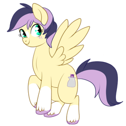 Size: 512x512 | Tagged: safe, artist:lulubell, derpibooru import, oc, oc only, oc:lilac cream, pegasus, pony, female, mare, simple background, solo, transparent background