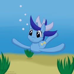 Size: 1200x1200 | Tagged: safe, artist:joey, minuette, pony, unicorn, female, holding breath, mare, solo, swimming, underwater