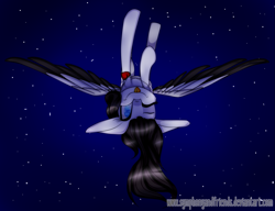 Size: 1299x1000 | Tagged: safe, artist:xxmissteaxx, oc, oc only, pegasus, pony, flying, night, solo, tongue out