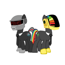 Size: 1200x1200 | Tagged: safe, artist:seyrii, artifact, daft punk, guy-manuel de homem-christo, ponified, thomas bangalter