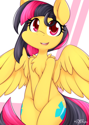 Size: 2000x2800 | Tagged: safe, artist:dshou, oc, oc only, pegasus, pony, chest fluff, cute, solo