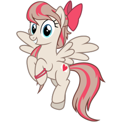 Size: 3000x3000 | Tagged: safe, artist:cheezedoodle96, derpibooru exclusive, angel wings, pony, top bolt, .svg available, bow, bracelet, female, flying, hair bow, jewelry, looking at you, mare, simple background, smiling, solo, svg, transparent background, vector