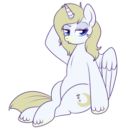 Size: 512x512 | Tagged: safe, artist:lulubell, derpibooru import, oc, oc only, alicorn, pony, alicorn oc, duckface, simple background, solo, transparent background