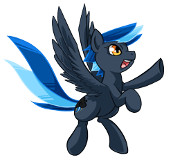 Size: 809x757 | Tagged: safe, artist:bloodorangepancakes, oc, oc only, oc:azure blitz, pegasus, pony, solo