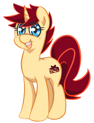 Size: 583x764 | Tagged: safe, artist:bloodorangepancakes, oc, oc only, oc:ruby pancakes, pony, unicorn, solo