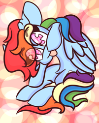 Size: 2418x3007 | Tagged: safe, artist:hedgehog-plant, rainbow dash, pegasus, pony, abstract background, female, mare, solo, tongue out