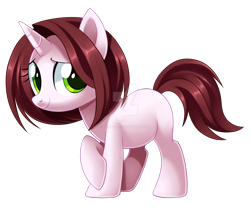 Size: 1600x1327 | Tagged: safe, artist:centchi, oc, oc only, pony, unicorn, female, filly, simple background, solo, transparent background, watermark