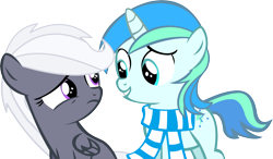 Size: 14663x8554 | Tagged: safe, artist:cyanlightning, oc, oc only, oc:aureai gray, oc:cyan lightning, pegasus, pony, unicorn, .svg available, absurd resolution, simple background, transparent background, vector