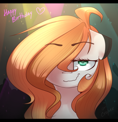 Size: 1024x1064 | Tagged: safe, artist:starlyflygallery, oc, oc only, earth pony, pony, hair over one eye, solo