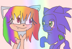 Size: 771x527 | Tagged: safe, artist:pika45, derpibooru import, rainbow dash, anthro, 1000 hours in ms paint, crossover, gimp, ms paint, photoshop, ponified, sonic the hedgehog, sonic the hedgehog (series), sonicified