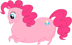 Size: 569x358 | Tagged: safe, pinkie pie, earth pony, pony, cute, fat, obese, piggy pie, pudgy pie, simple background, solo, transparent background, vector, what's opera doc