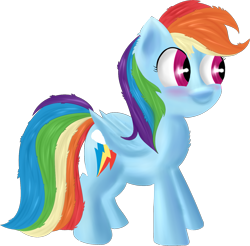 Size: 1497x1473 | Tagged: safe, artist:brok-enwings, derpibooru import, rainbow dash, pegasus, pony, blushing, simple background, solo, transparent background