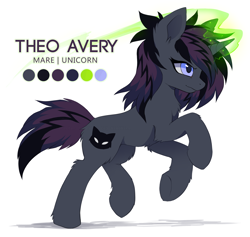 Size: 1266x1201 | Tagged: safe, artist:hioshiru, derpibooru import, oc, oc only, oc:theo, pony, unicorn, female, glowing horn, magic glow, reference sheet, simple background, solo, white background