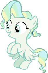 Size: 9070x13773 | Tagged: safe, artist:cyanlightning, vapor trail, pegasus, pony, top bolt, .svg available, absurd resolution, female, filly, flying, hair tie, simple background, solo, transparent background, vector, younger