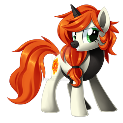 Size: 1024x1024 | Tagged: safe, artist:centchi, oc, oc only, oc:marigold, pony, unicorn, simple background, solo, transparent background, watermark