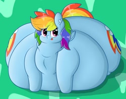 Size: 1280x1004 | Tagged: safe, artist:dullpoint, rainbow dash, pegasus, pony, belly, fat, huge butt, impossibly large belly, impossibly large butt, large butt, morbidly obese, obese, rainblob dash