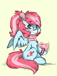 Size: 768x1024 | Tagged: safe, artist:tamyarts, oc, oc only, pegasus, pony, clothes, glasses, scarf, solo