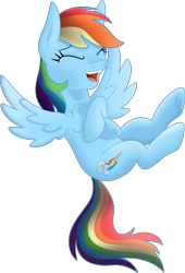 Size: 3000x4418 | Tagged: safe, artist:theshadowstone, rainbow dash, pegasus, pony, backwards cutie mark, laughing, simple background, solo, transparent background