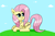 Size: 900x600 | Tagged: safe, artist:sonikku001, fluttershy, pegasus, pony, female, mare, prone, solo