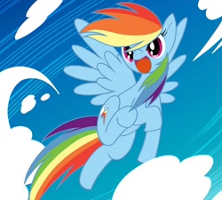 Size: 800x720 | Tagged: safe, artist:imaga3, rainbow dash, pegasus, pony, cloud, sky, solo