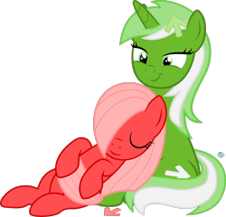 Size: 2000x1919 | Tagged: safe, artist:arifproject, oc, oc only, oc:downvote, oc:upvote, pony, cute, derpibooru, derpibooru ponified, eyes closed, hair over one eye, lidded eyes, meta, ponified, simple background, sitting, sleeping, smiling, transparent background, vector