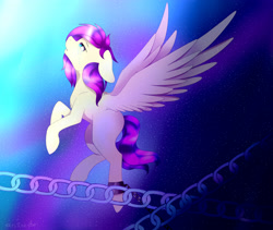 Size: 3555x3000 | Tagged: safe, artist:itsizzybel, oc, oc only, pegasus, pony, chains, crying, female, mare, solo