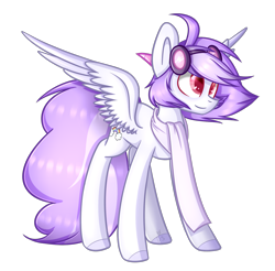 Size: 1466x1440 | Tagged: safe, artist:despotshy, oc, oc only, pegasus, pony, clothes, goggles, scarf, simple background, solo, spread wings, transparent background