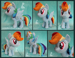 Size: 1600x1236 | Tagged: safe, artist:emberfallplush, rainbow dash, irl, photo, plushie, solo