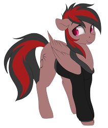 Size: 1280x1513 | Tagged: safe, artist:rue-willings, oc, oc only, oc:kali, pegasus, pony, clothes, hoodie, kali, solo