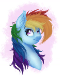 Size: 1024x1296 | Tagged: safe, artist:eternalsubscriber, rainbow dash, pegasus, pony, bust, portrait, solo