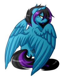 Size: 2841x3393 | Tagged: safe, artist:amazing-artsong, oc, oc only, oc:despy, pegasus, pony, looking back, simple background, solo, transparent background