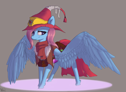 Size: 1900x1400 | Tagged: safe, artist:shukketsustar, oc, oc only, pegasus, pony, hat, solo, wizard hat