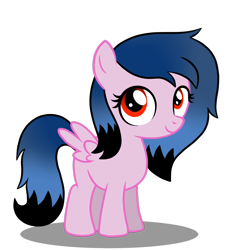 Size: 1000x1000 | Tagged: safe, artist:jack-pie, oc, oc only, oc:cotton rain, pegasus, pony, blacoat, cute, female, parent:oc:black thunder, parent:oc:diamond coat, parents:blacoat, simple background, solo, transparent background