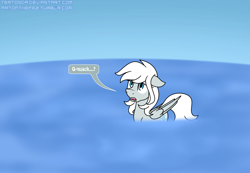 Size: 1300x900 | Tagged: safe, artist:tertonda, oc, oc only, duck pony, behaving like a duck, solo, water