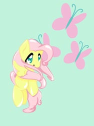 Size: 960x1280 | Tagged: safe, artist:iepaij, fluttershy, pegasus, pony, cutie mark background, looking at you, missing cutie mark, simple background, solo, spread wings