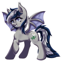 Size: 509x512 | Tagged: safe, artist:starletnightwind, oc, oc only, oc:daturea eventide, bat pony, pony, cute, simple background, smiling, solo, transparent background