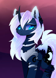 Size: 1280x1760 | Tagged: safe, artist:magnaluna, princess luna, alicorn, pony, alternate color palette, female, jewelry, mare, regalia, solo