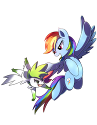 Size: 700x900 | Tagged: safe, artist:sion-ara, rainbow dash, pegasus, pony, crossover, open mouth, pokémon, shaymin, simple background, white background