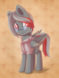 Size: 934x1241 | Tagged: safe, artist:dusthiel, oc, oc only, oc:rapid technic, pegasus, pony, glasses, male, solo, stallion